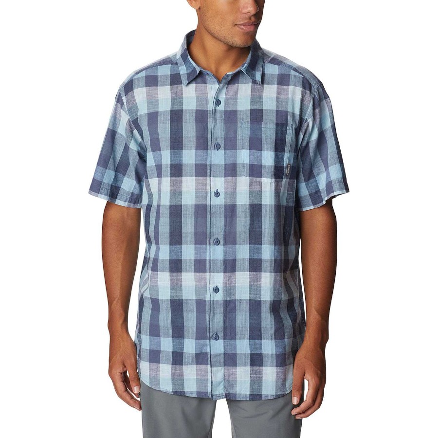 MEN Rockford T-shirts | Men's Short Sleeve Shirt Under Exposure Yd Short Sleeve Shirt Columbia (430) Jet Stream