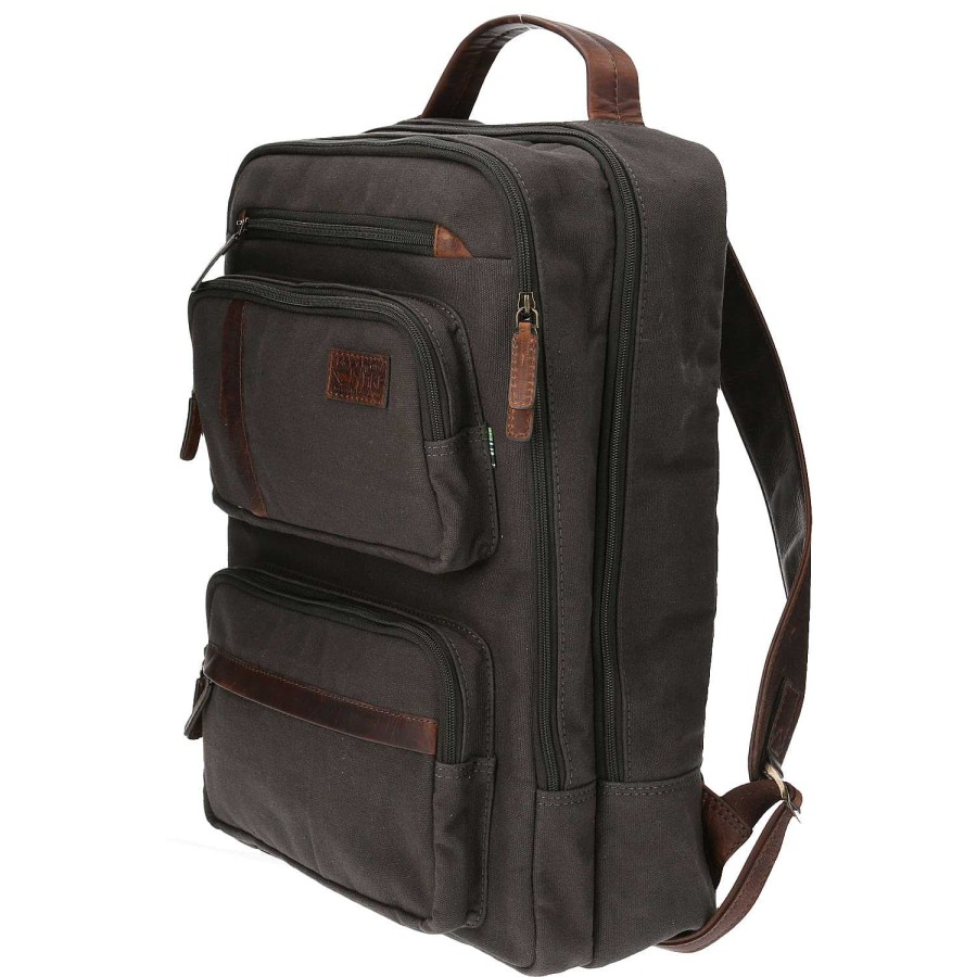 MEN Rockford Briefcases and Backpacks | Men's Recycled Canvas Backpack Rcy Rodes Back Gray Rockford Charcoal