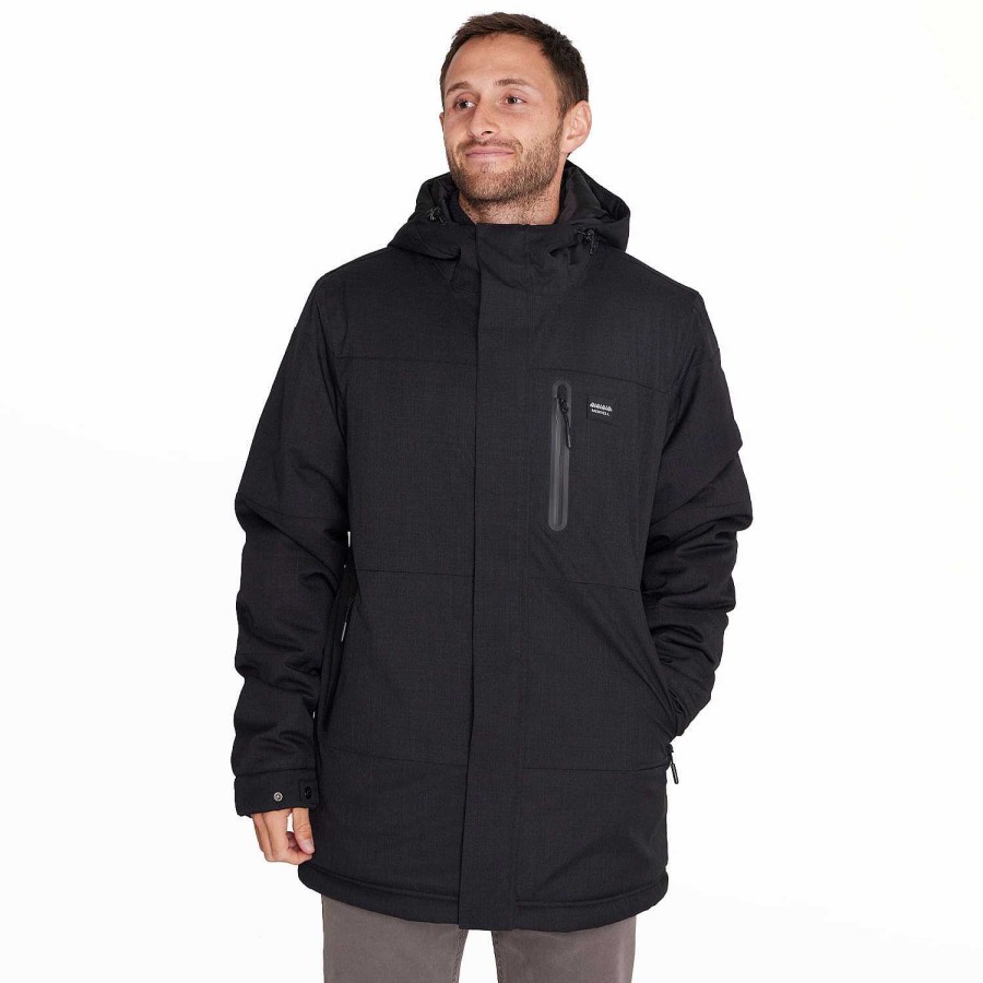 MEN Rockford Jackets and Parkas | Men's Parka Full Zipper Parka Black Merrell Black