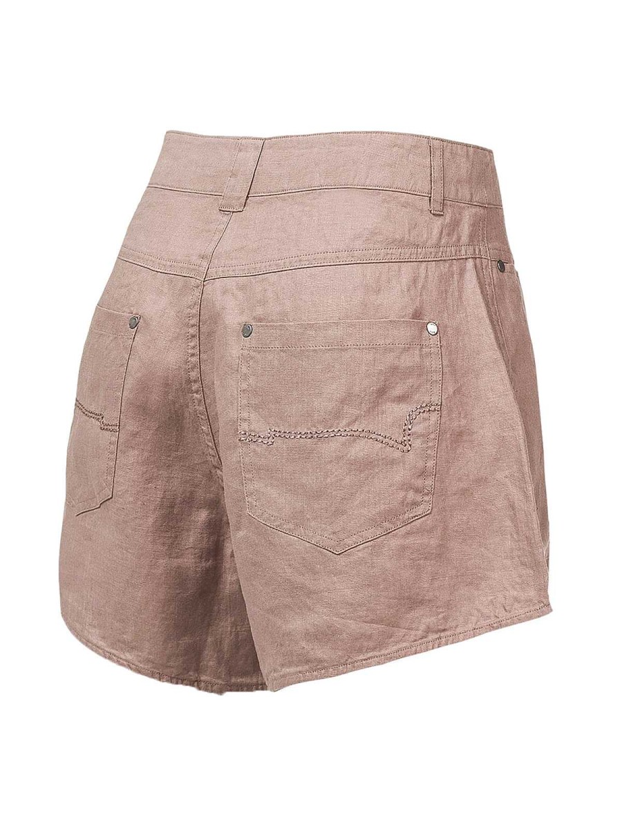 WOMEN Rockford Skirts and Shorts | Women's Organic Linen Shorts Vendres Cafe Rockford Nougat