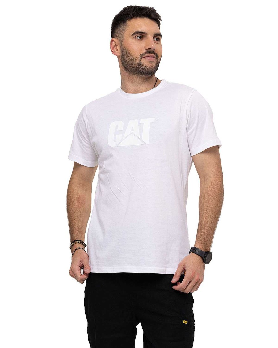 MEN Rockford T-shirts | Men's Casual Short Sleeve T-shirt Cat Id Graphic Tee 1 White Cat White