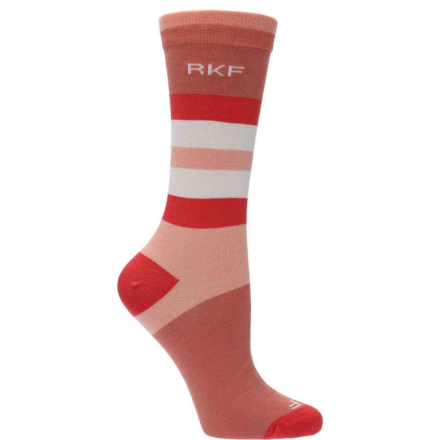 WOMEN Rockford Socks | Women's Bamboo Sock Block Pink Rockford Rose