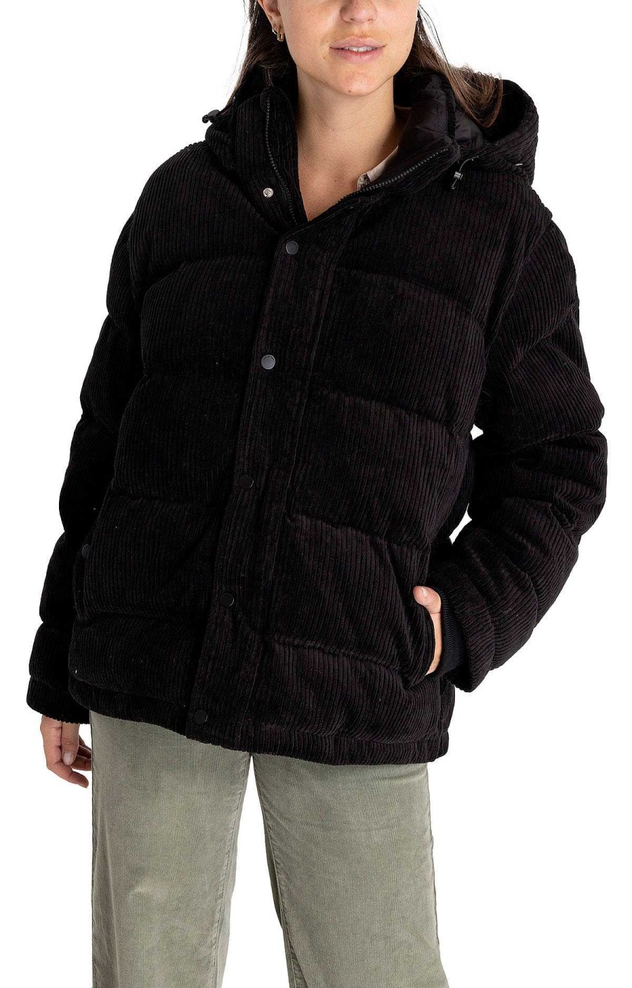 WOMEN Rockford Jackets and Parkas | Piana Women's Jacket Recycled Fibers Black