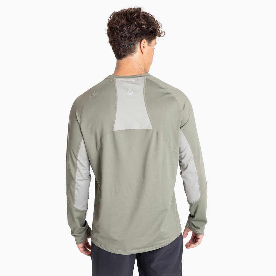 MEN Rockford T-shirts | Men's Long Sleeves Trail Running T-shirt moss