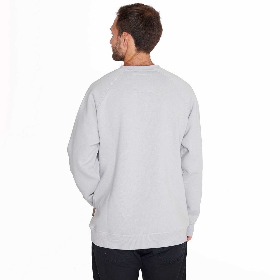 MEN Rockford Polerones | Poleron Hombre Sweatshirt Raglan Sleeve Light Gray Merrell Lt Gray