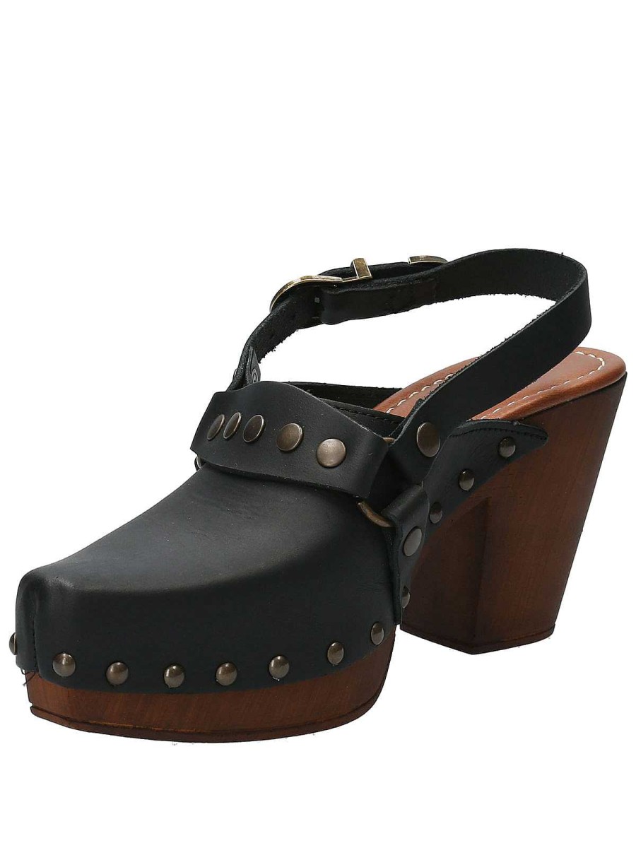 WOMEN Rockford Swedes | Swedish Leather Woman Salermo Black Rockford Black