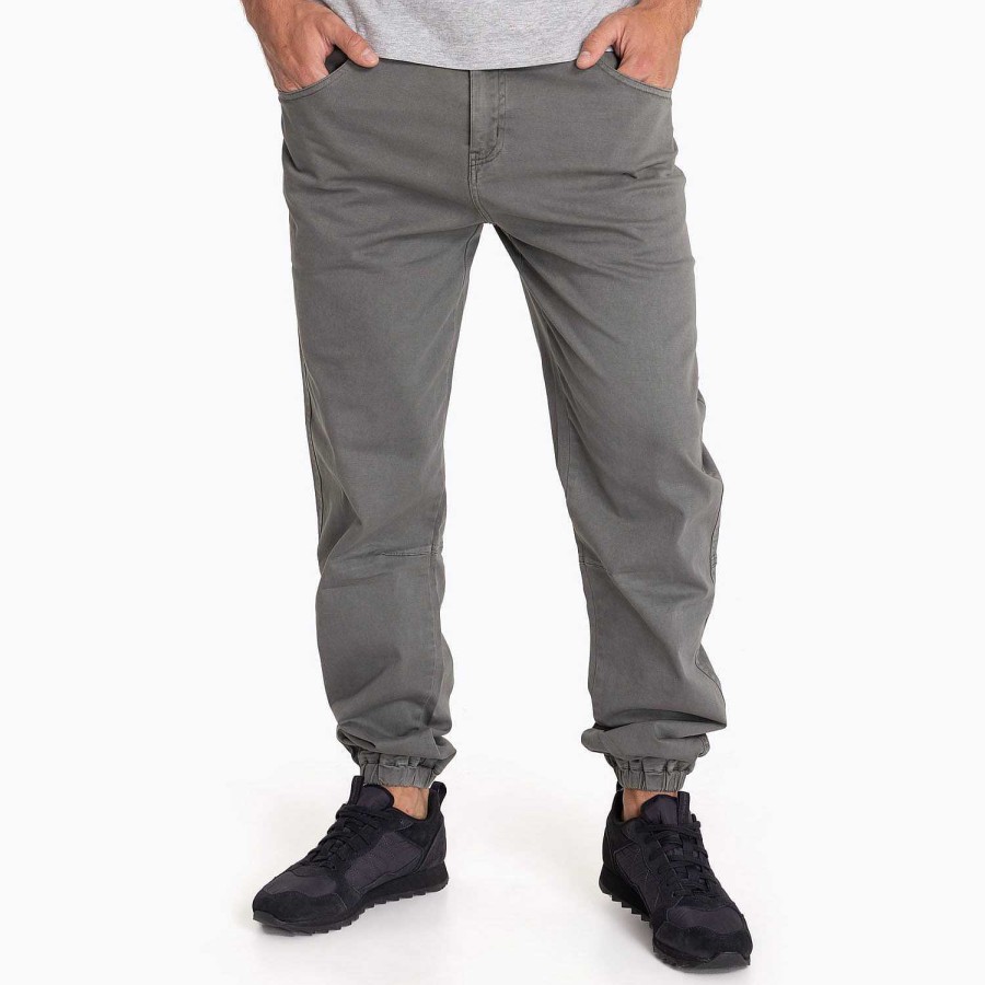 MEN Rockford Pants and Jeans | Men's Cotton Jogger Pants Charcoal Gray