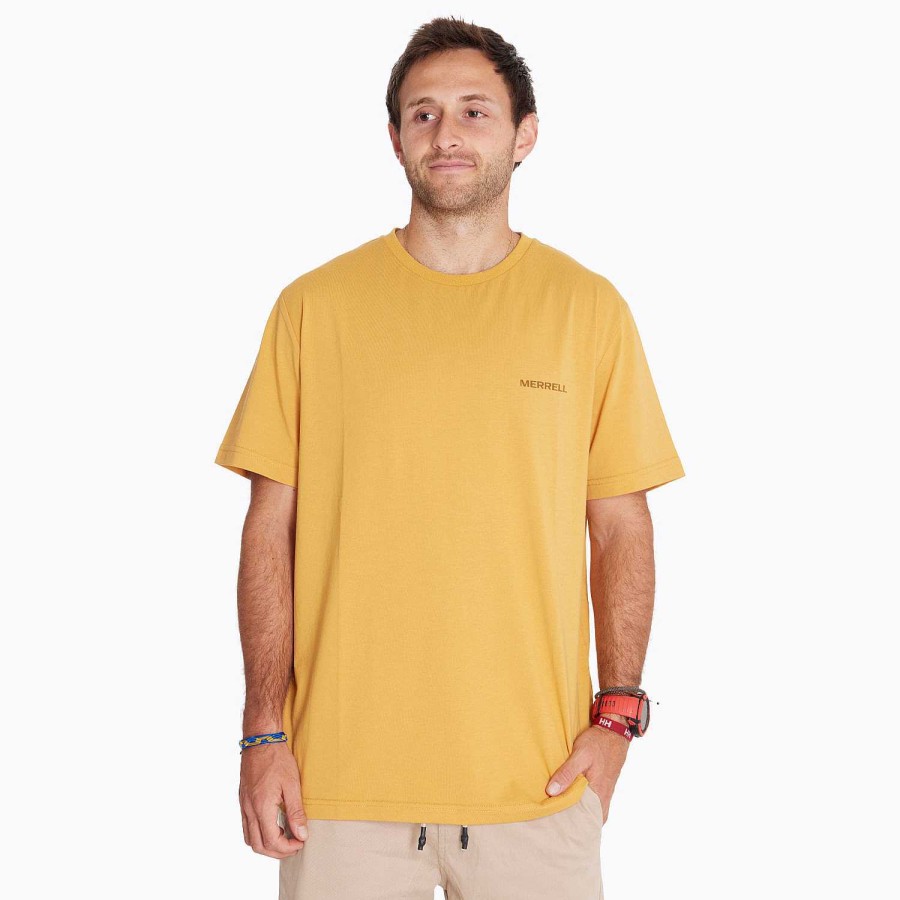 MEN Rockford T-shirts | Men's T-shirt Logo Shirt Mustard Merrell Amber Gold