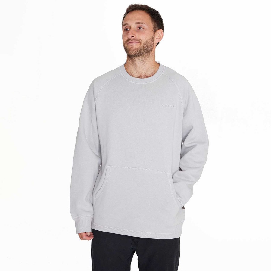 MEN Rockford Polerones | Poleron Hombre Sweatshirt Raglan Sleeve Light Gray Merrell Lt Gray