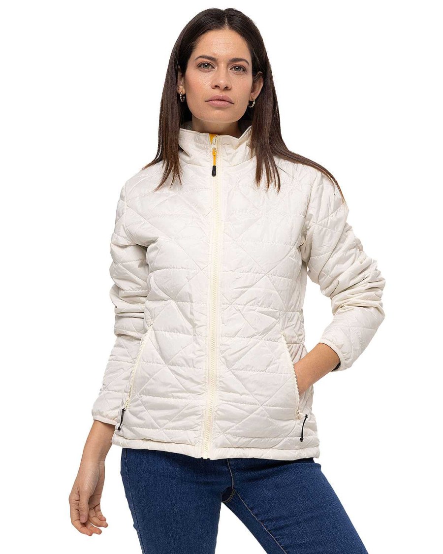 WOMEN Rockford Jackets and Parkas | Women's Casual Jacket W Mediumweight Insulated Triangle Quilted Jacket White Cat Pristine