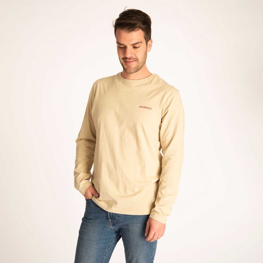 MEN Rockford T-shirts | Waimea Long Sleeve Men's T-shirt brown rice