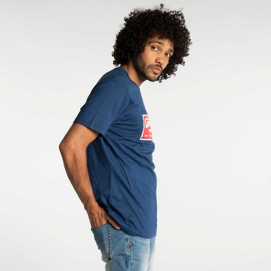 MEN Rockford T-shirts | Men's Short Sleeve T-shirt Foundation Heavy Eqp Ghost Tee Estate Blue