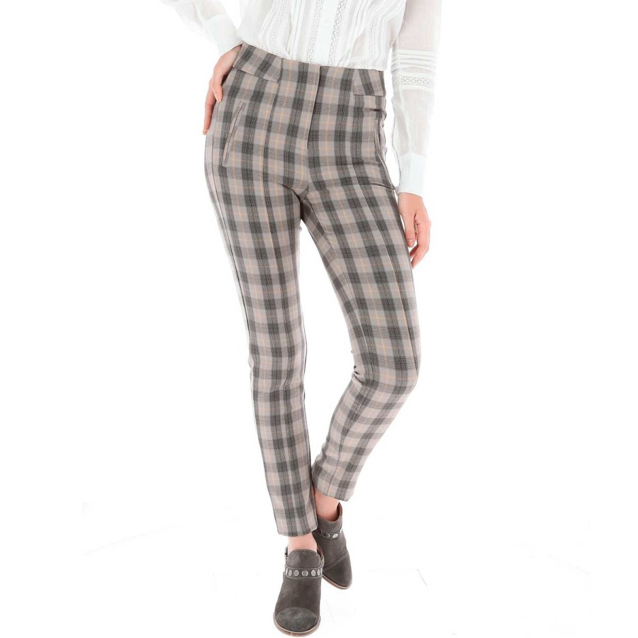 WOMEN Rockford Pants and Jeans | Dorian Women's Pants Taupe Tartan