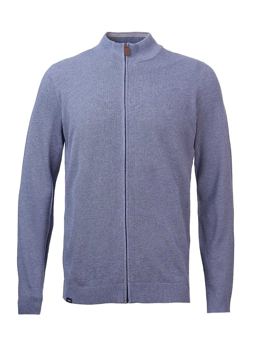 MEN Rockford Vests and Sweaters | Bilbaofull Men's Organic Cotton Sweater Rockford Blue Aquarius