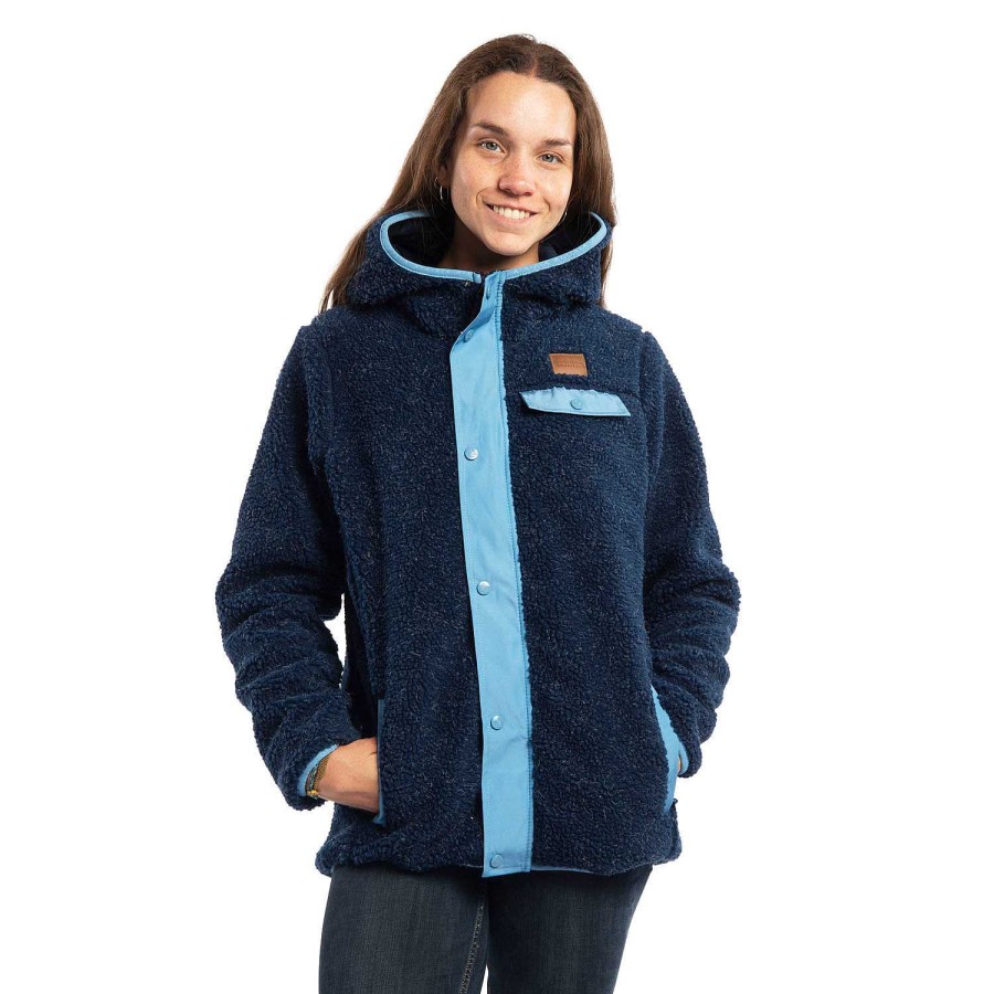 WOMEN Rockford Fleece and Softshells | Women's Fleece Havoc Sherpa Fz Blue Badge