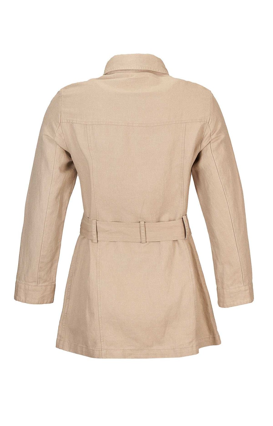 WOMEN Rockford Jackets and Parkas | Women's Organic Linen Jacket Kenya Beige Rockford Sand