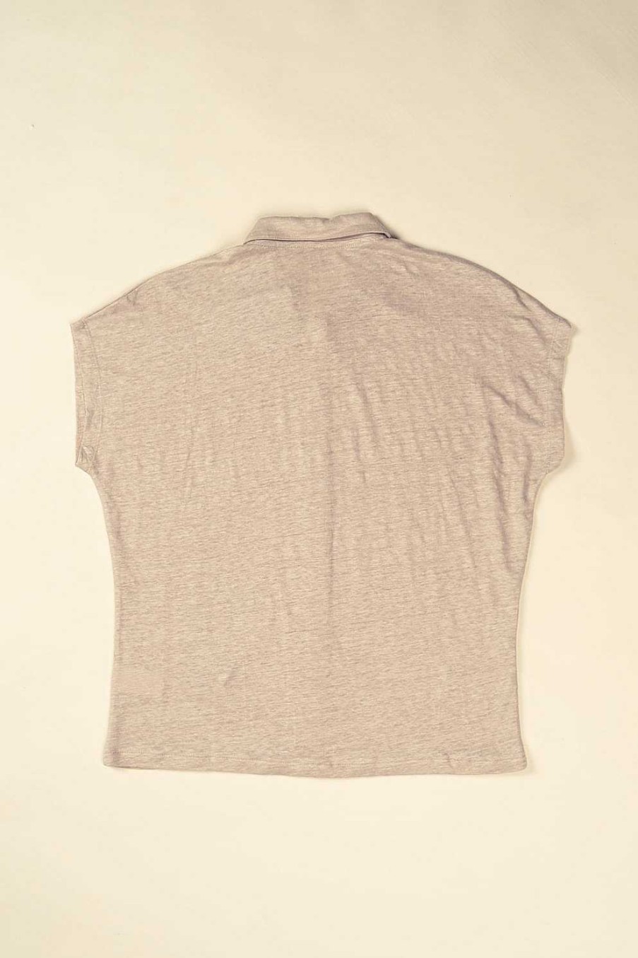 WOMEN Rockford T-shirts | Prague Women's Organic Linen T-shirt Nougat