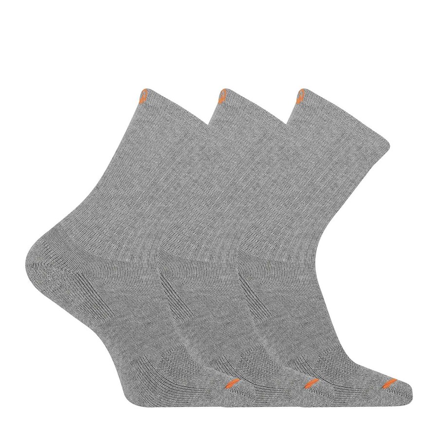 MEN Rockford Socks | Unisex Access Cotton Crew Sock 3 Light Gray Merrell Gray Heather