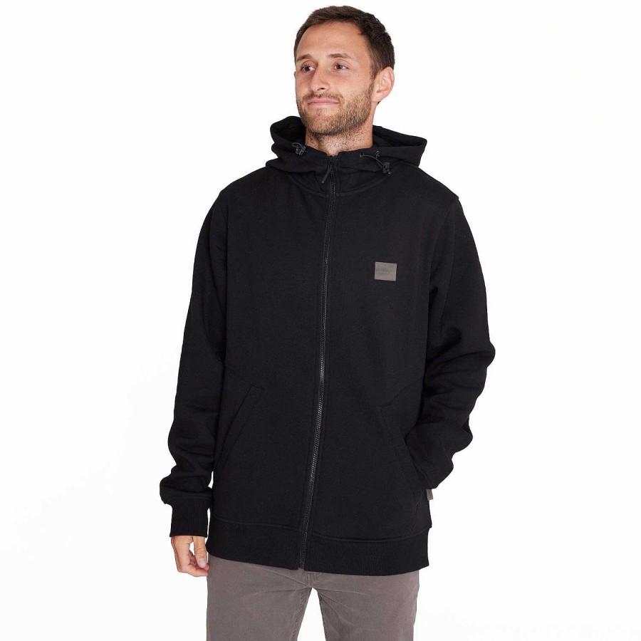 MEN Rockford Polerones | Men's Poleron Full Zipper Sweatshirt Black Merrell Black