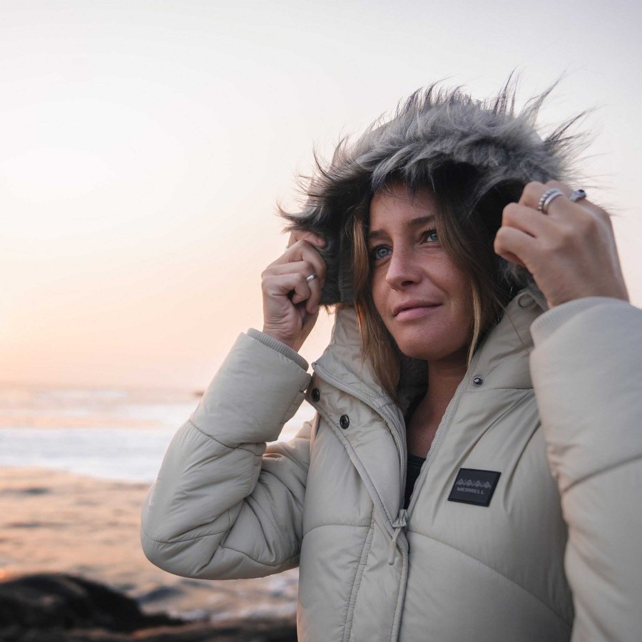 WOMEN Rockford Jackets and Parkas | Women's Fur Parka brown rice