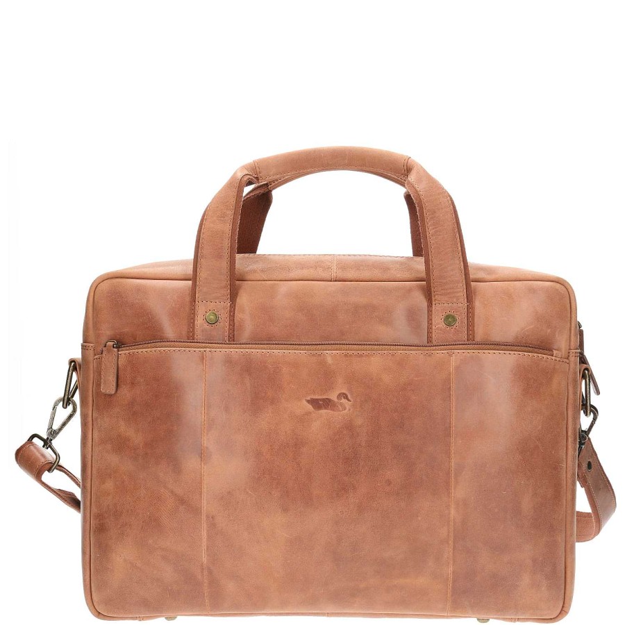 MEN Rockford Briefcases and Backpacks | Fd Lugano Men's Briefcase Dark Tan