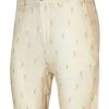 MEN Rockford Shorts | Men's Print Organic Linen Shorts Lizzard