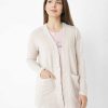 WOMEN Rockford Vests and Sweaters | Women's Casual Sweater Weekender Hacci Open Cardigan White Cat Cream Heather