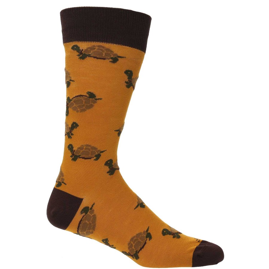 MEN Rockford Socks | Men's Bamboo Socks Turtle Yellow Rockford Yellow