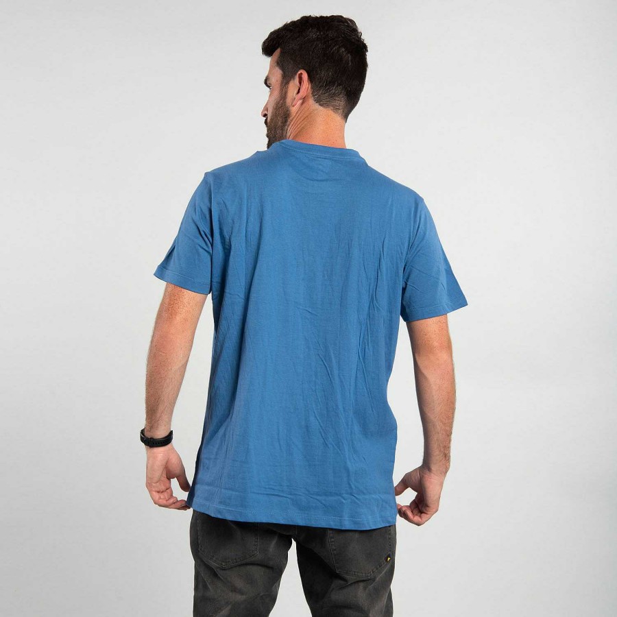 MEN Rockford T-shirts | Men's Short Sleeve T-Shirt Foundation Caterpillar Ghost Tee Bright Cobalt