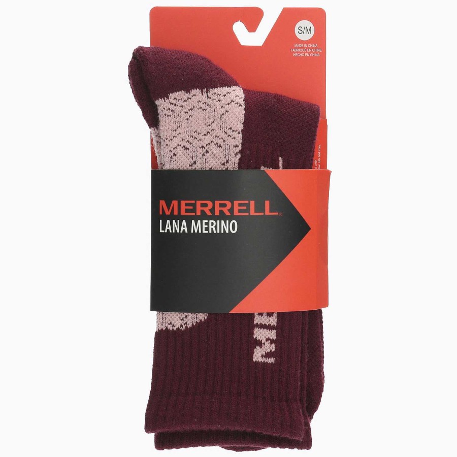 MEN Rockford Socks | Unisex Merino Wool Sock Merrell Bordeaux