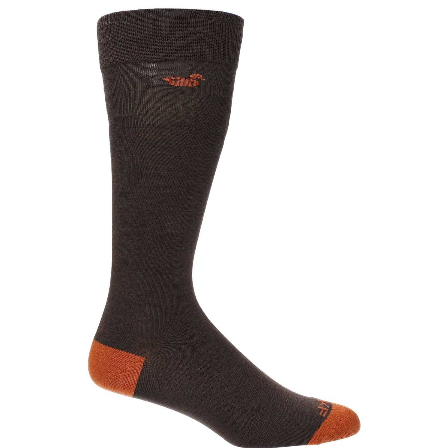 MEN Rockford Socks | Men's Bamboo Socks Lg Plain Duck Cafe Rockford Brown