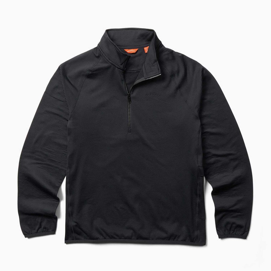 MEN Rockford Polerones | Men's Geotex 1/4 Zip Sweatshirt Black