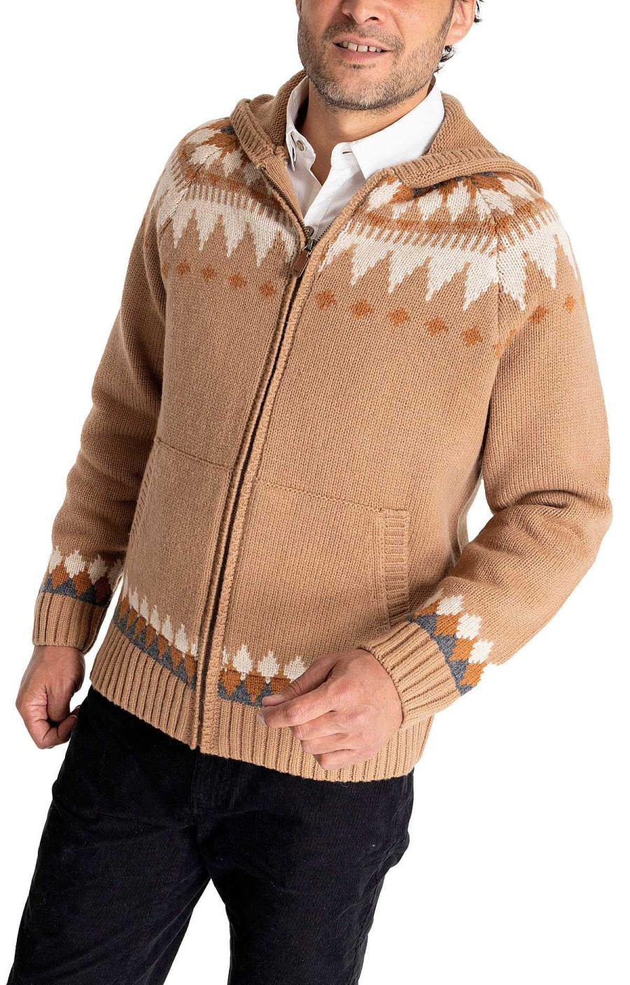 MEN Rockford Vests and Sweaters | Olten Men's Cardigan Praline