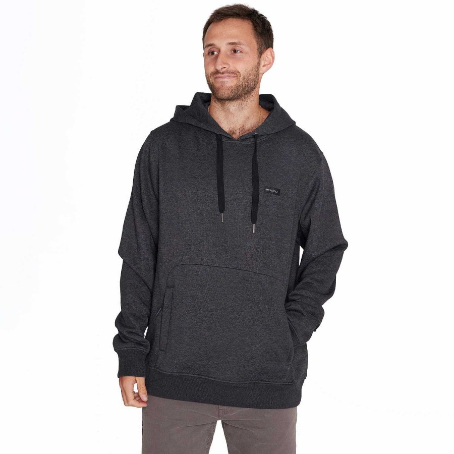 MEN Rockford Polerones | Poleron Hombre Sweatshirt With Hoodie Dark Gray Merrell Anthracite Melange