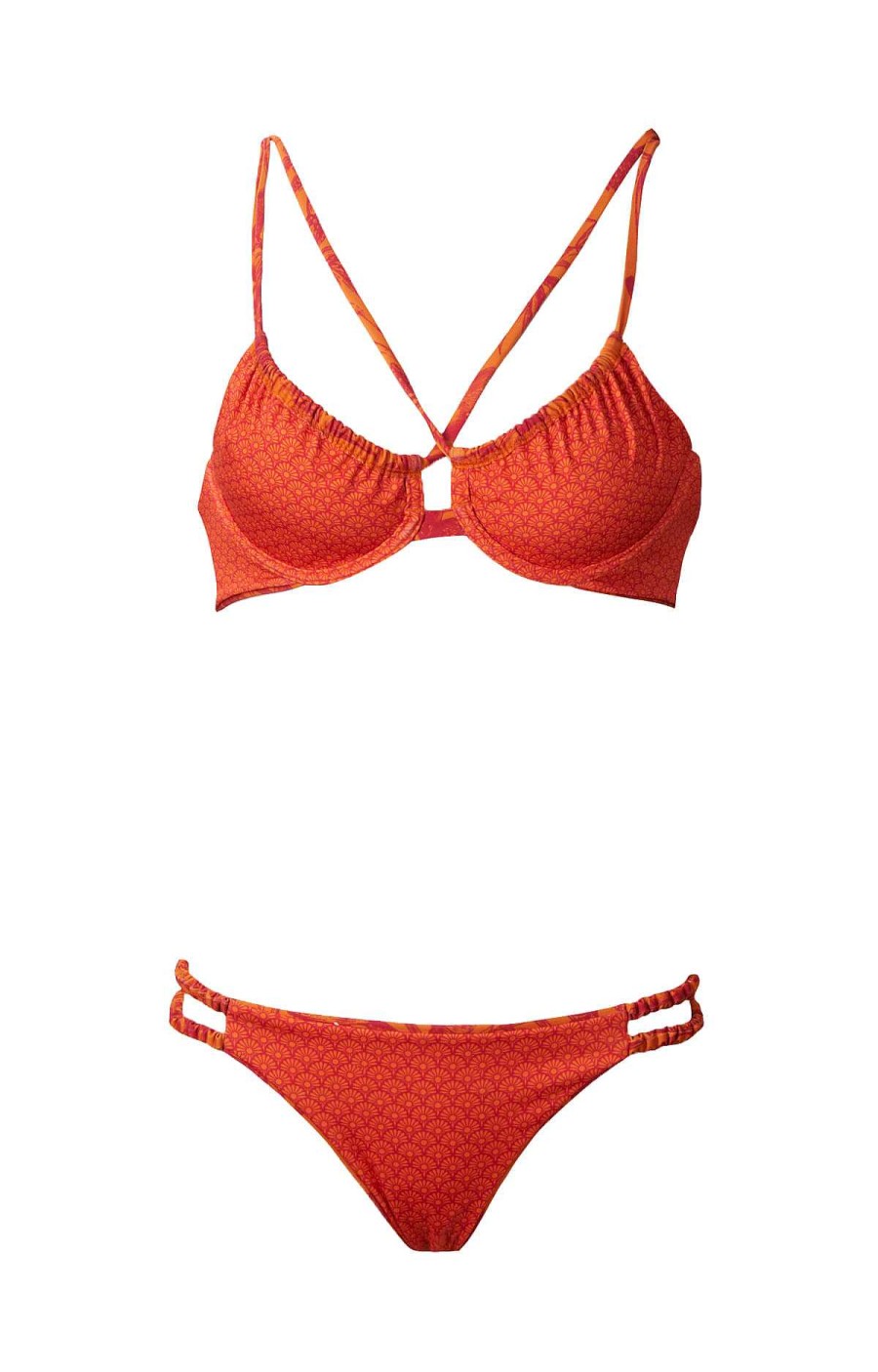 WOMEN Rockford Bikinis and Swimsuits | Women's Recycled Fibers Bikini Cartagena Orange Rockford Tropicalia