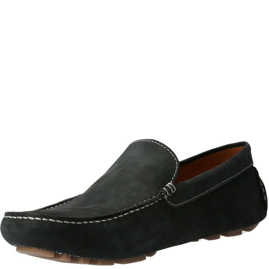 MEN Rockford Moccasins | Men's Leather Moccasin Austin Blue Rockford Navy