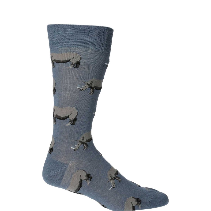 MEN Rockford Socks | Rhino Men's Bamboo Socks Denim