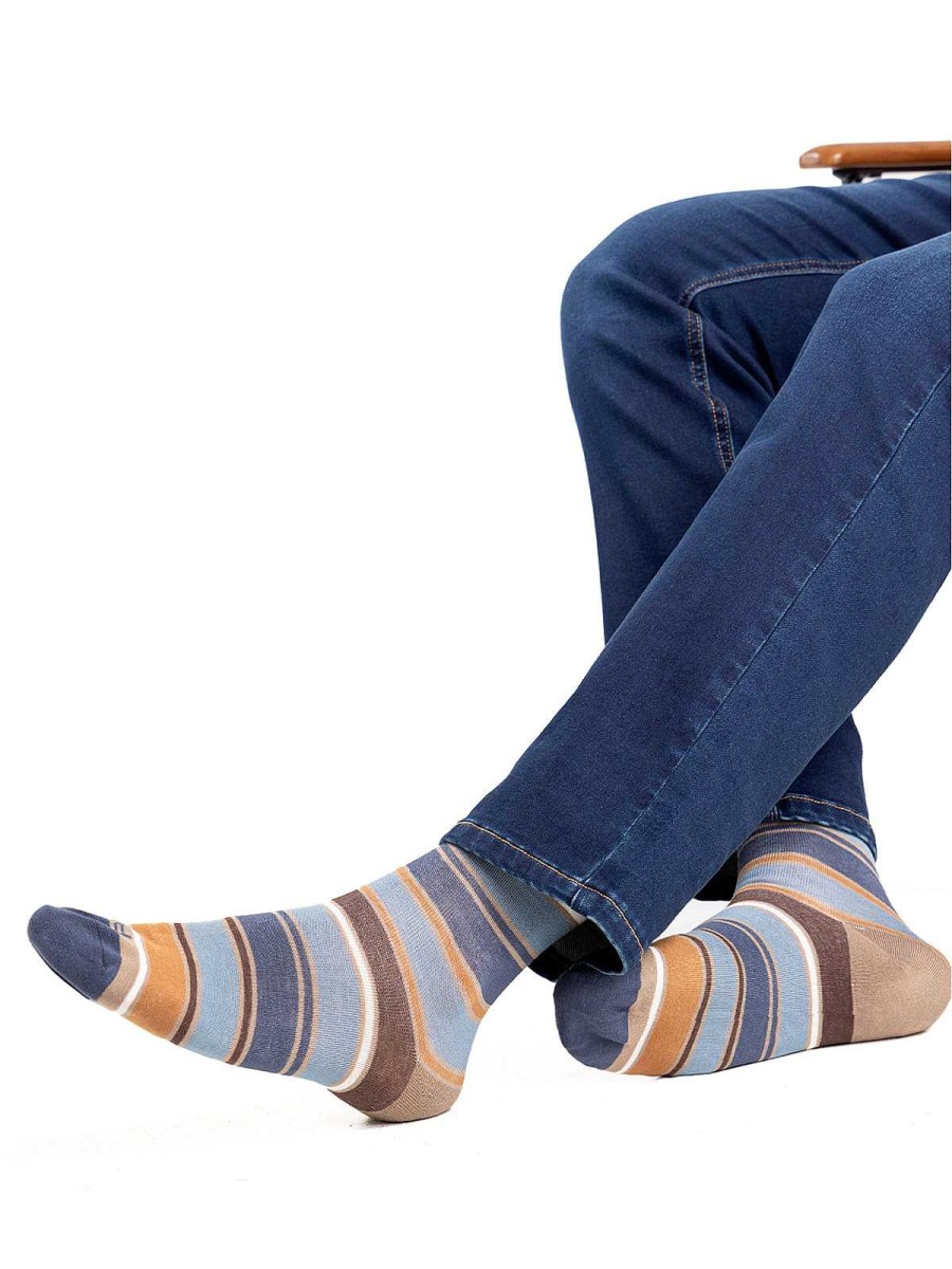 MEN Rockford Socks | Men's Bamboo Socks Quail Pack Blue