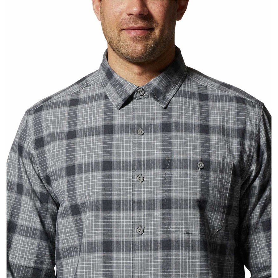 MEN Rockford Shirts | Big Cottonwood Long Sleeve Shirt (056) Foil Gray Moon