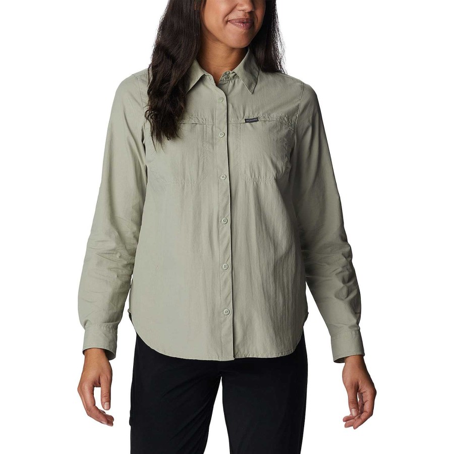 WOMEN Rockford Blouses | Women's Long Sleeve Blouse Silver Ridge3.0 Long Sleeve Shirt Columbia (348) Safari