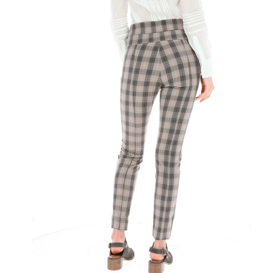 WOMEN Rockford Pants and Jeans | Dorian Women's Pants Taupe Tartan