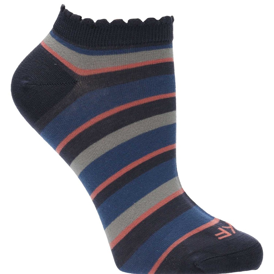 WOMEN Rockford Socks | Ped St Line Women's Bamboo Sock Blue Rockford Blue