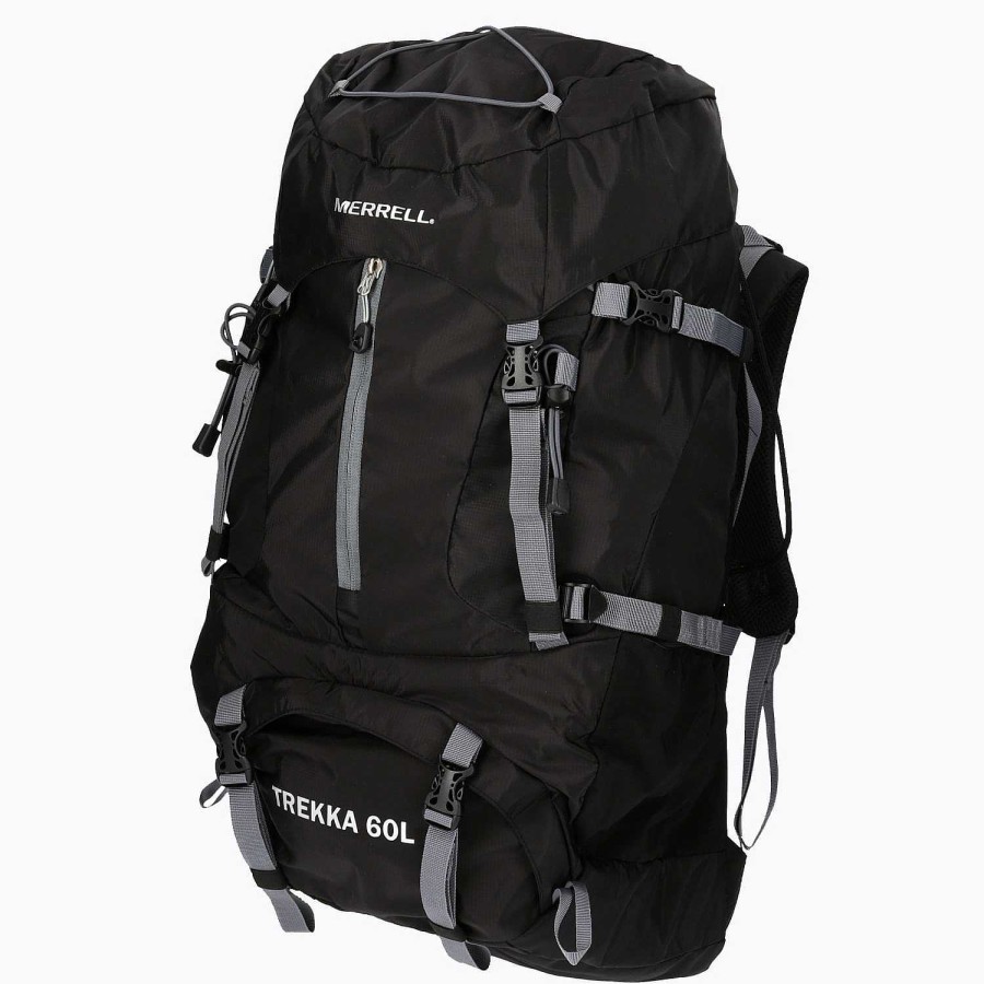 MEN Rockford Briefcases and Backpacks | Unisex Backpack Trekka 60L Black Merrell Black