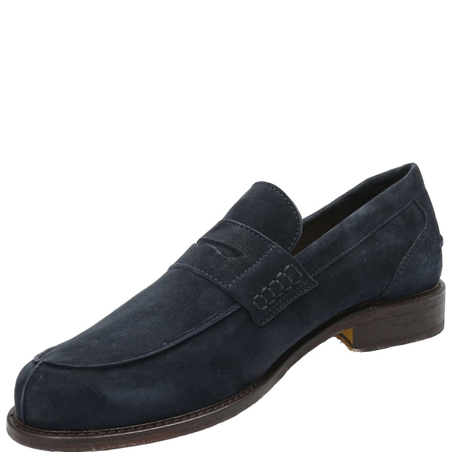 MEN Rockford Moccasins | Mocasin Cuero Hombre Oglio Azul Rockford Blue