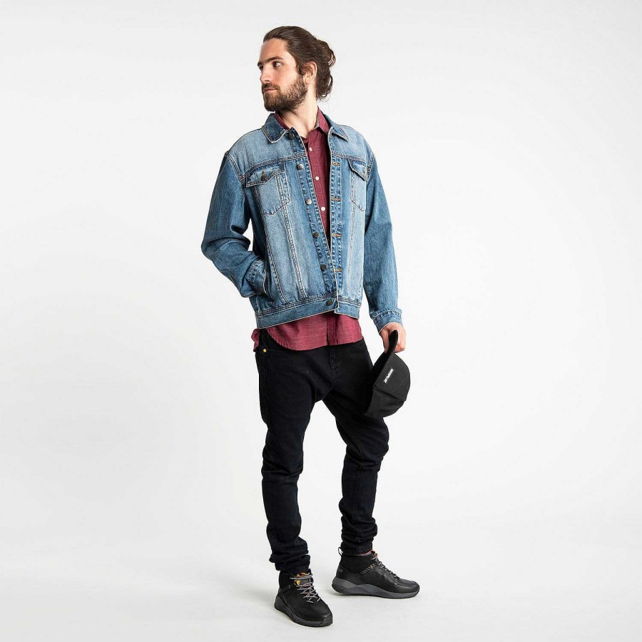 MEN Rockford Jackets and Parkas | Jacket Men Foundation Denim Jacket V2 Light Stone