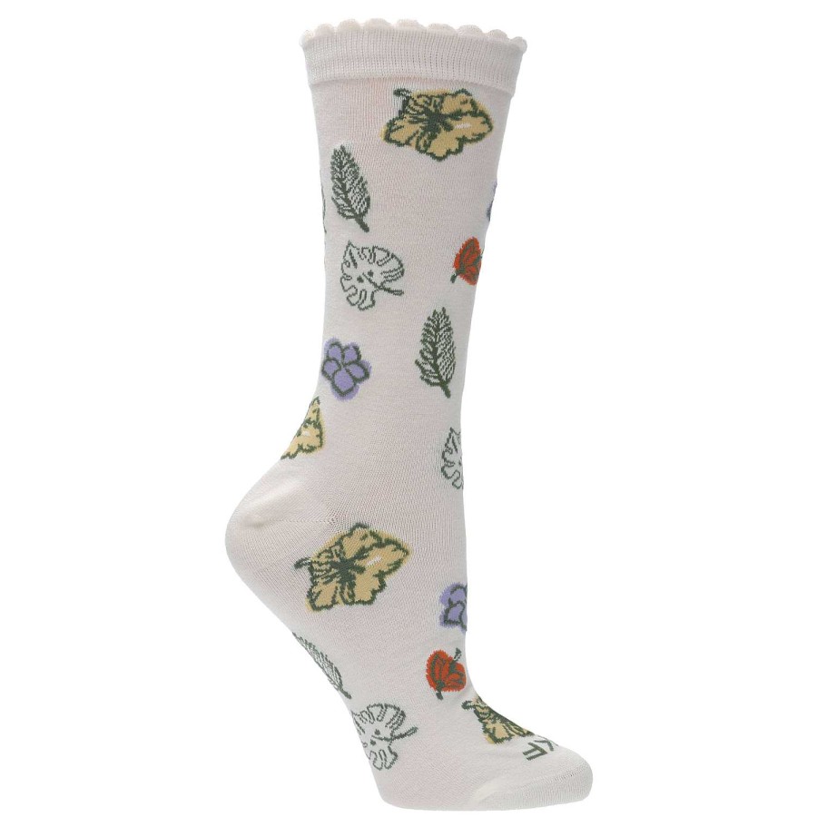 WOMEN Rockford Socks | Women's Bamboo Socks St Flower Cream Rockford Cream