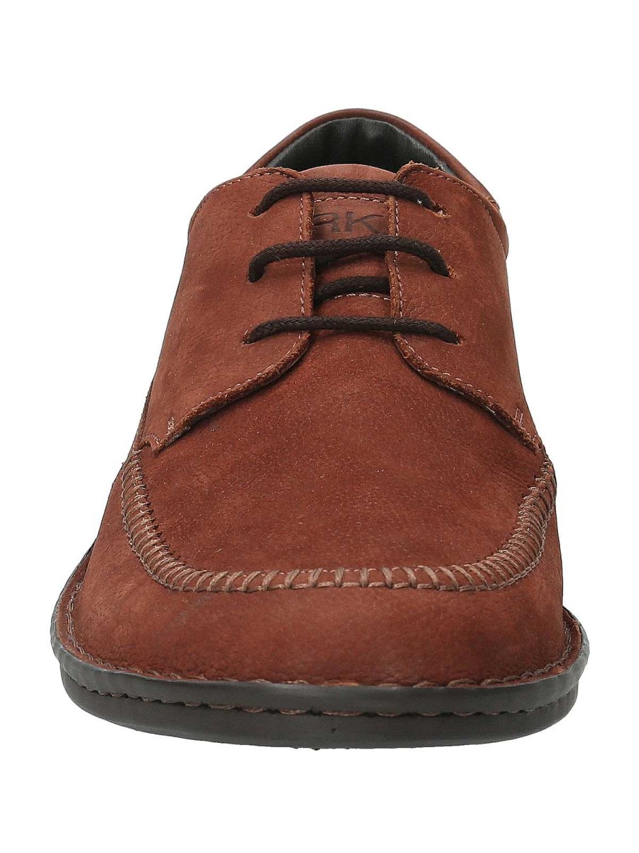 MEN Rockford Shoes | Men's Leather Shoe Combe Brown Rockford Dk Brown