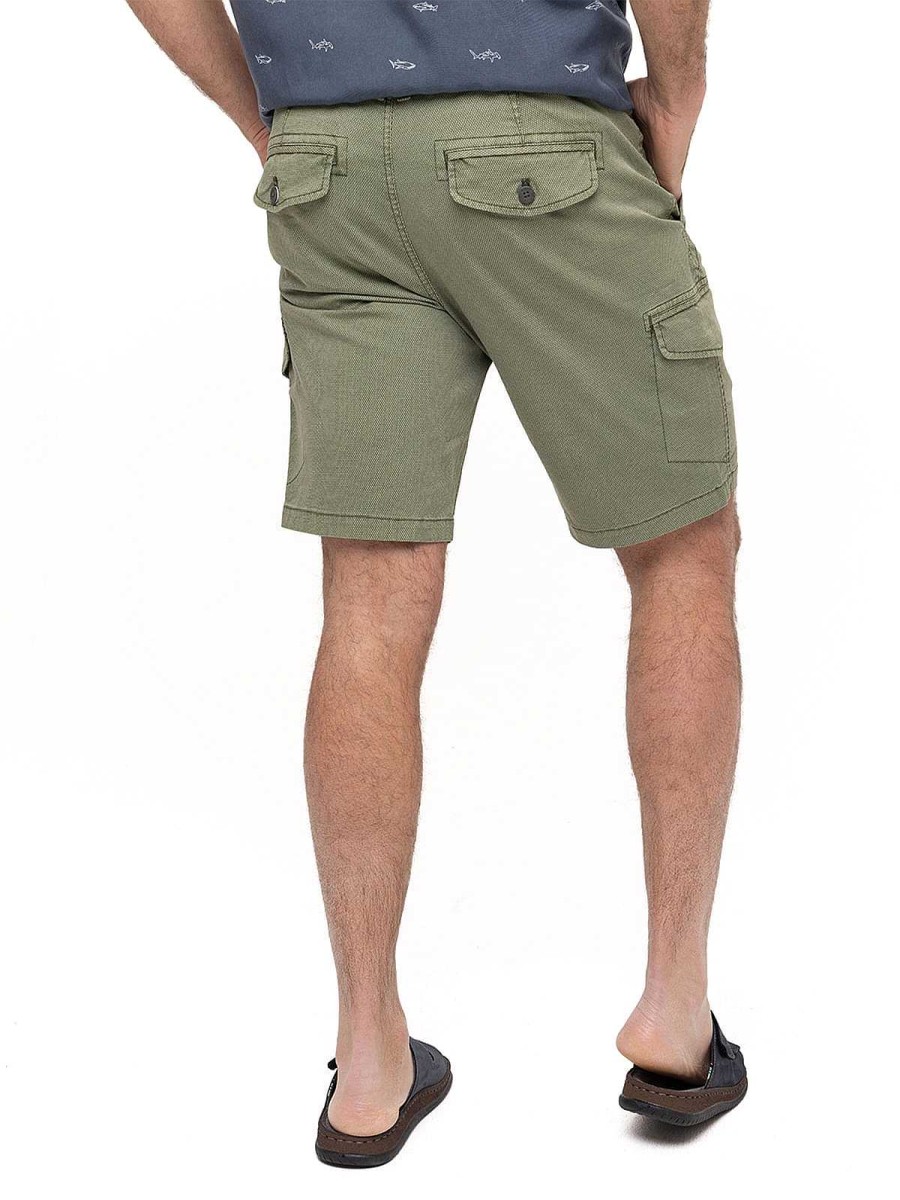 MEN Rockford Shorts | Natural Flex Men's Shorts Kuna Dark Green Rockford Mix Sage