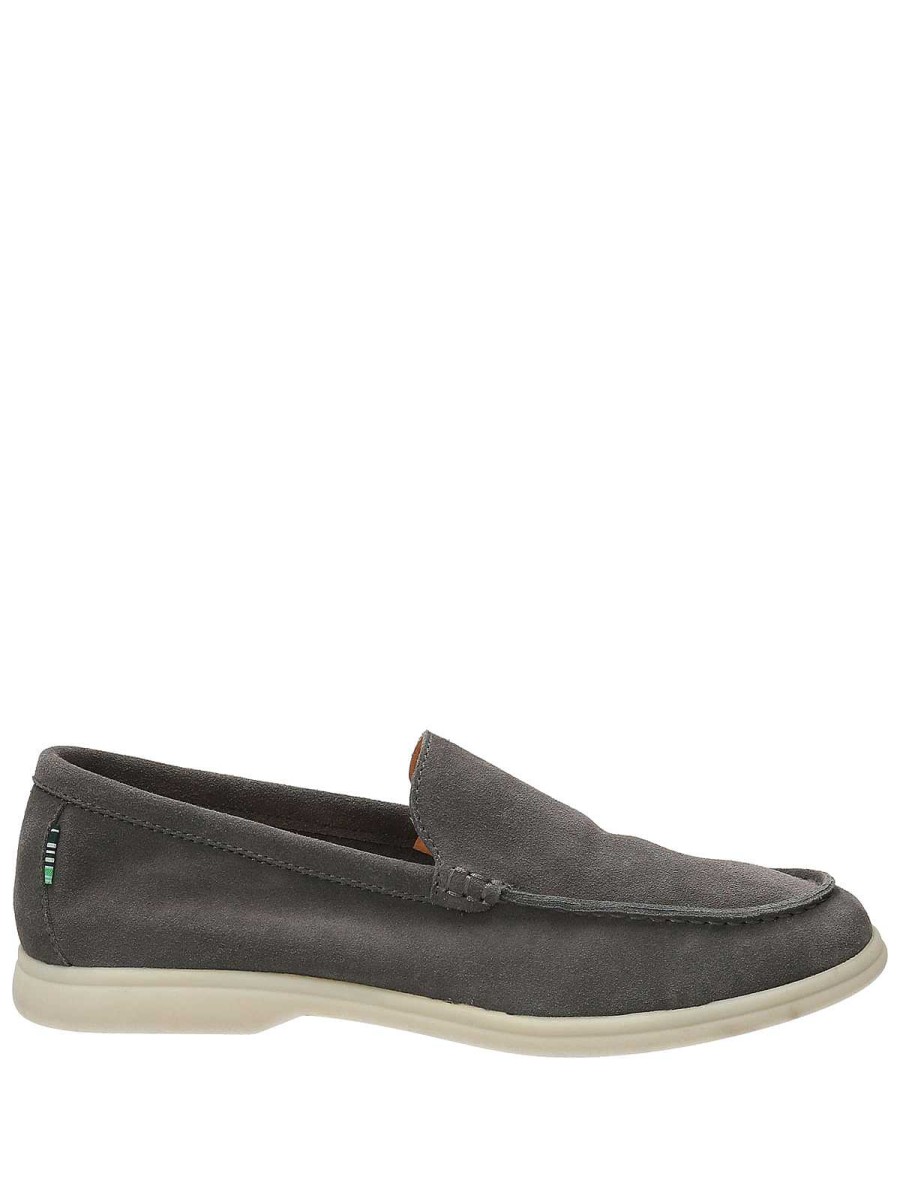 MEN Rockford Moccasins | Men's Leather Moccasin Monte Gray Rockford Smoke / Gray