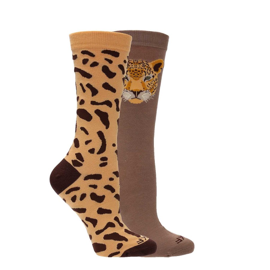 WOMEN Rockford Socks | Women's Bamboo Socks Pack Leopard Color Rockford Multi